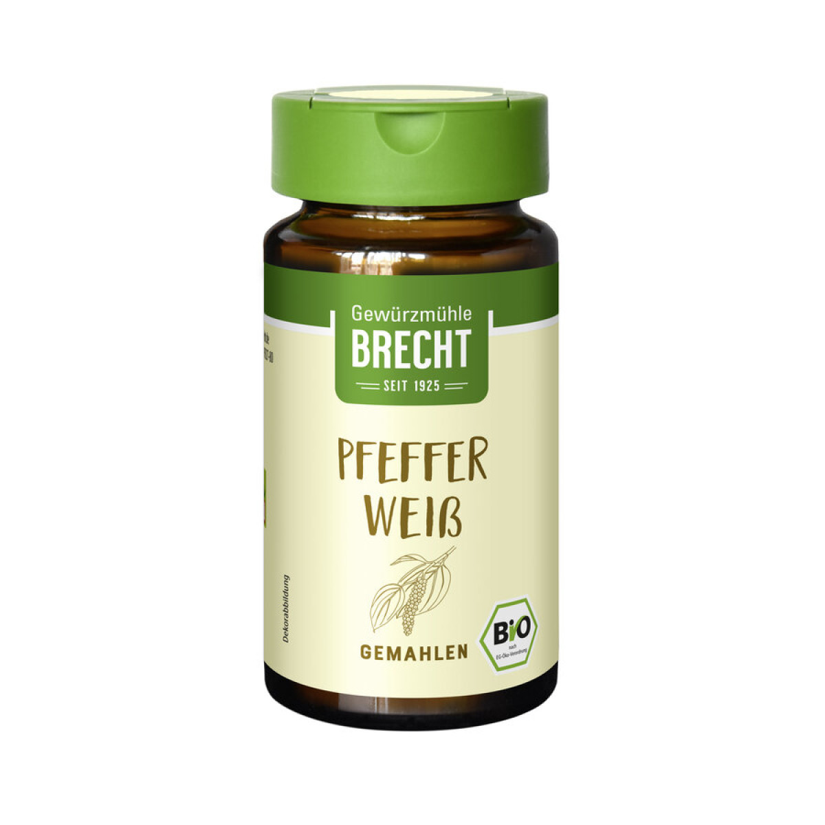 Pfeffer weiss gemahlen- im Glas von Brecht | Bio, vegan...