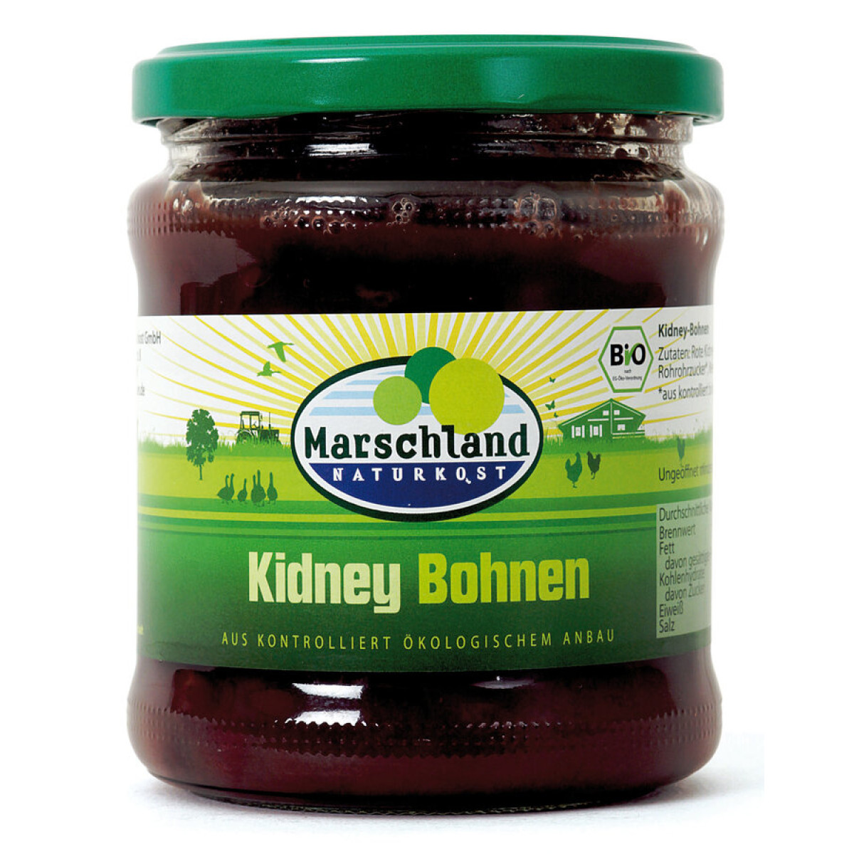 Kidneybohnen im Glas von Marschland Naturkost | Bio, vega...