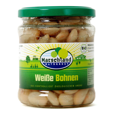 Weisse Bohnen im Glas von Marschland Naturkost | Bio, veg...