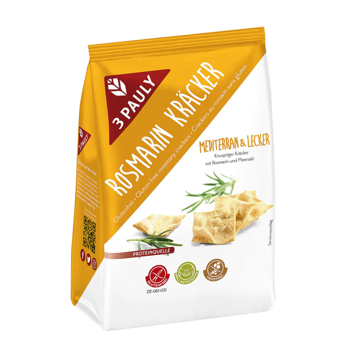 Rosmarin Kräcker gf von 3 Pauly | Salzige Snacks kaufen...