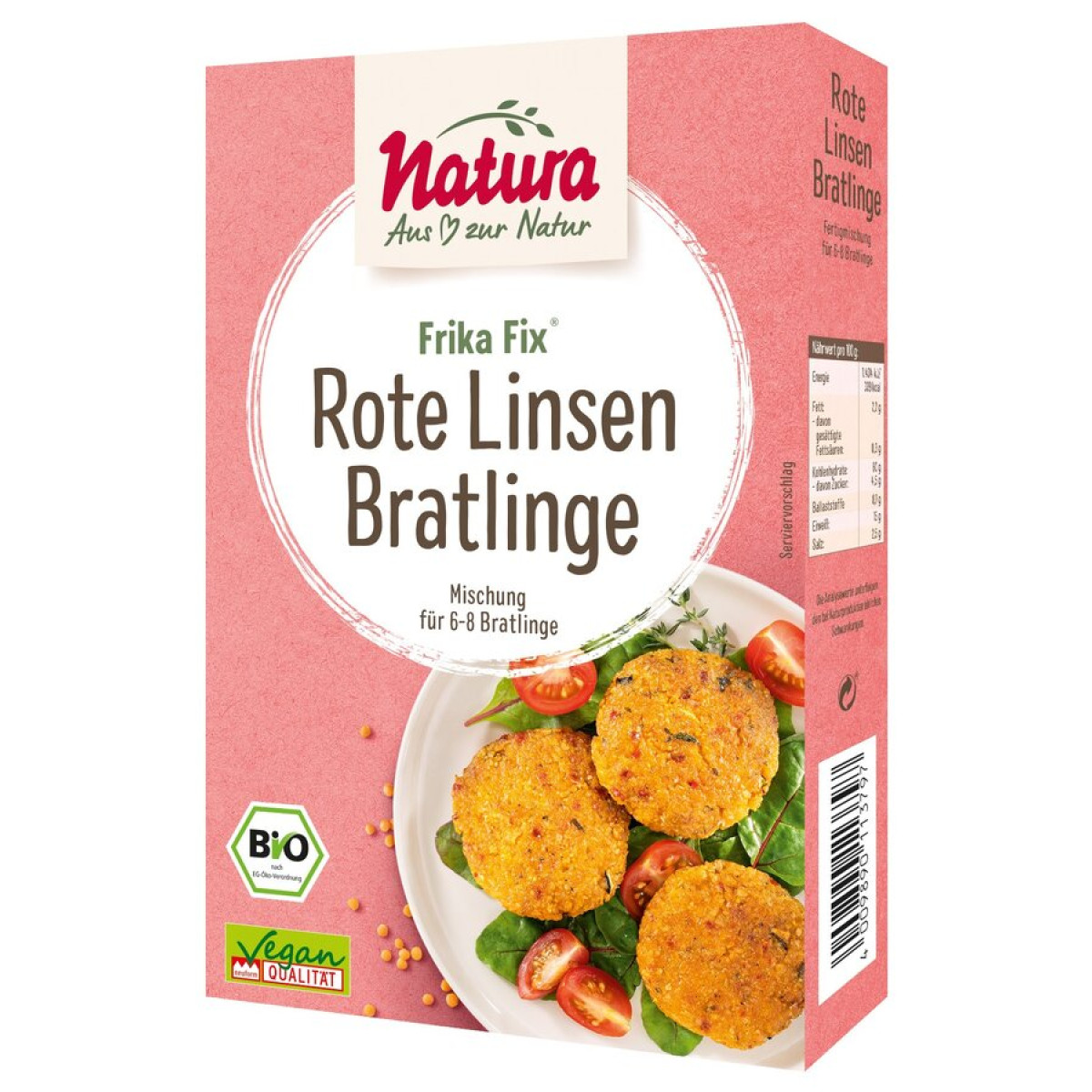 Rote Linsen-Bratlinge Frika-Fix von Natura | Bio, vegan...
