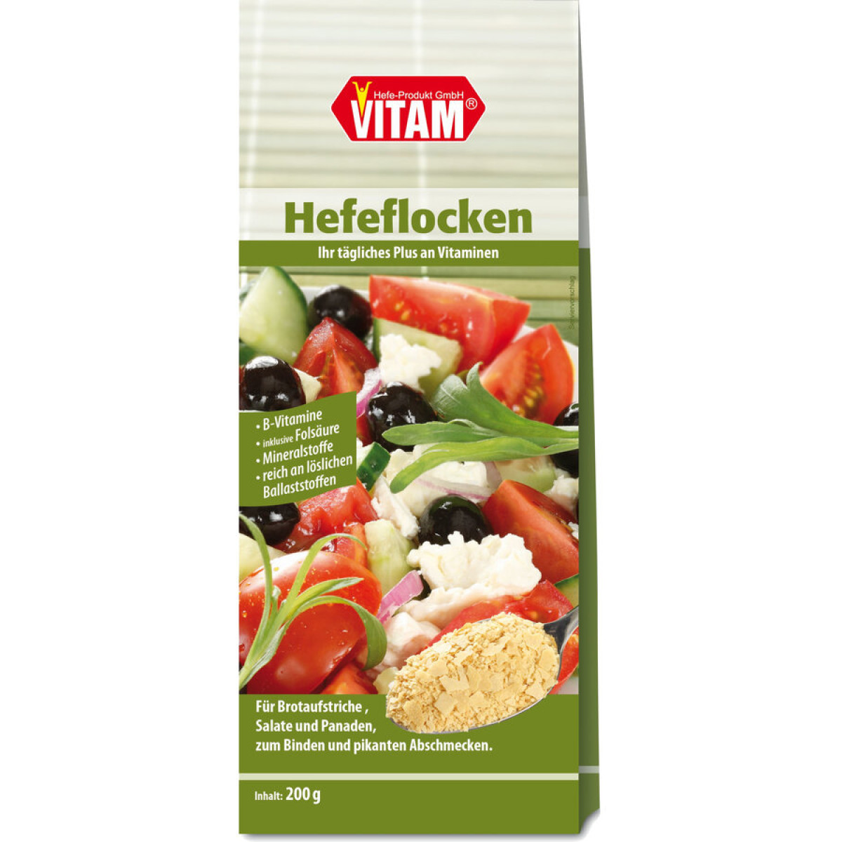 Hefeflocken salzfrei-natriumarm von Vitam | vegan | Sojas...