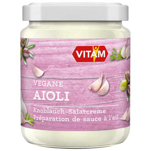 Knoblauch Aioli Salatcreme ohne Ei von Vitam | Bio, vegan...