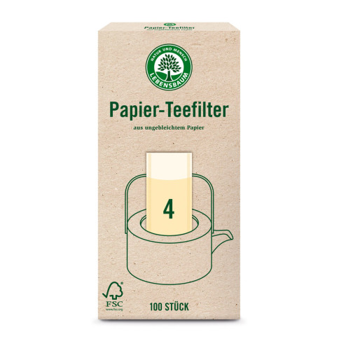 Papier-Teefilter Gr.4 (100 Stk) von Lebensbaum | Tee- & K...