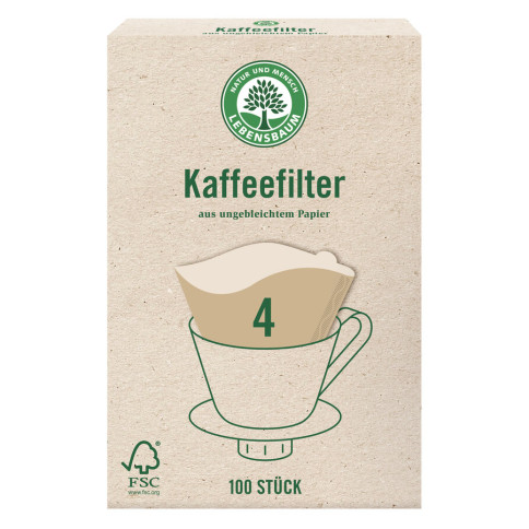 Kaffeefilter Gr.4 (100 Stk) von Lebensbaum | Tee- & Kaffe...