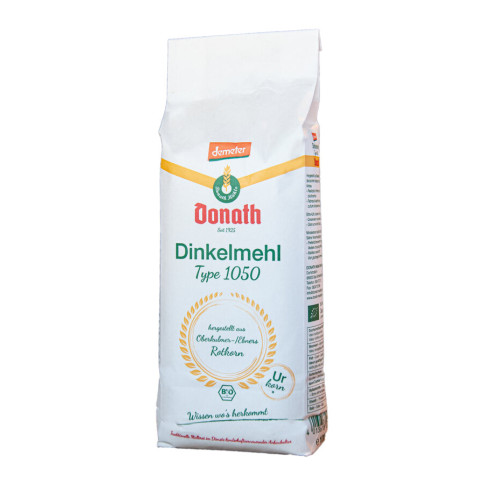 Dinkelmehl 1050 Bio von Donath Mühle | Bio, vegan, Demete...