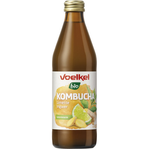 Kombucha Limette Ingwer von Voelkel | Bio, vegan | Erfris...