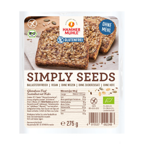 Simply Seeds Fünf Saatenbrot von Hammermühle | Bio, glute...