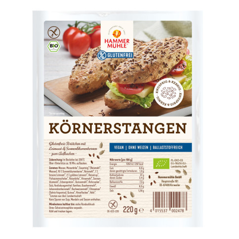 Körnerstangen gf von Hammermühle | Bio, vegan | Aufbackwa...