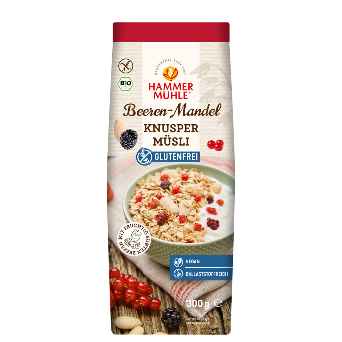 Beeren Mandel Knuspermüsli gf von Hammermühle | Bio, vega...