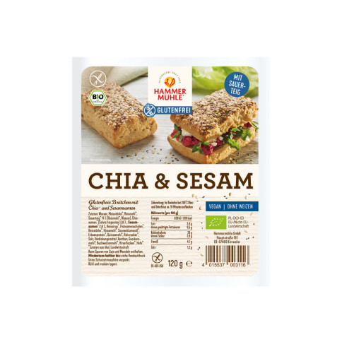 Chia Sesam Brötchen von Hammermühle | Bio, vegan, glutenf...