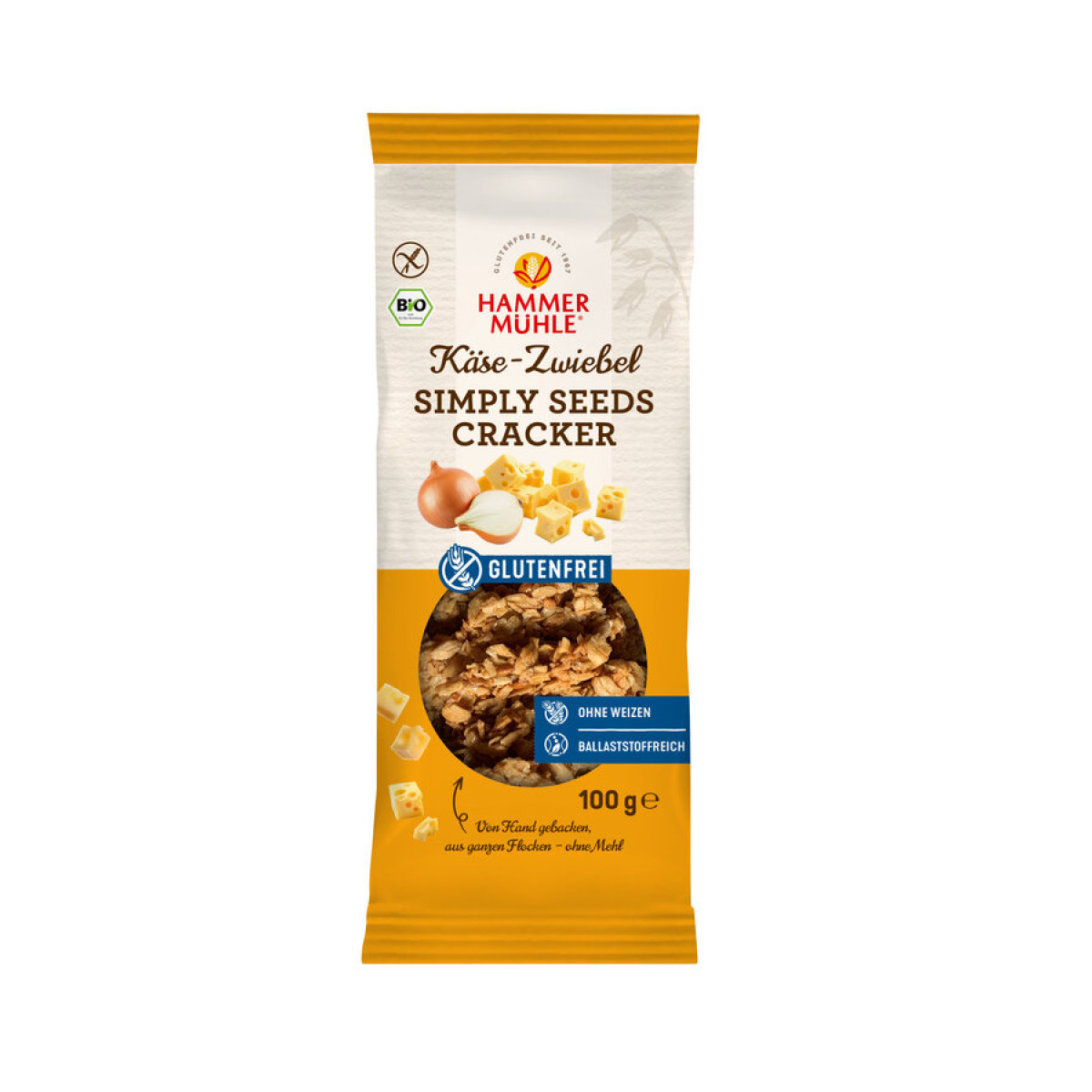 SimplySeeds Cracker Käse-Zwiebel gf von Hammermühle | Bio...