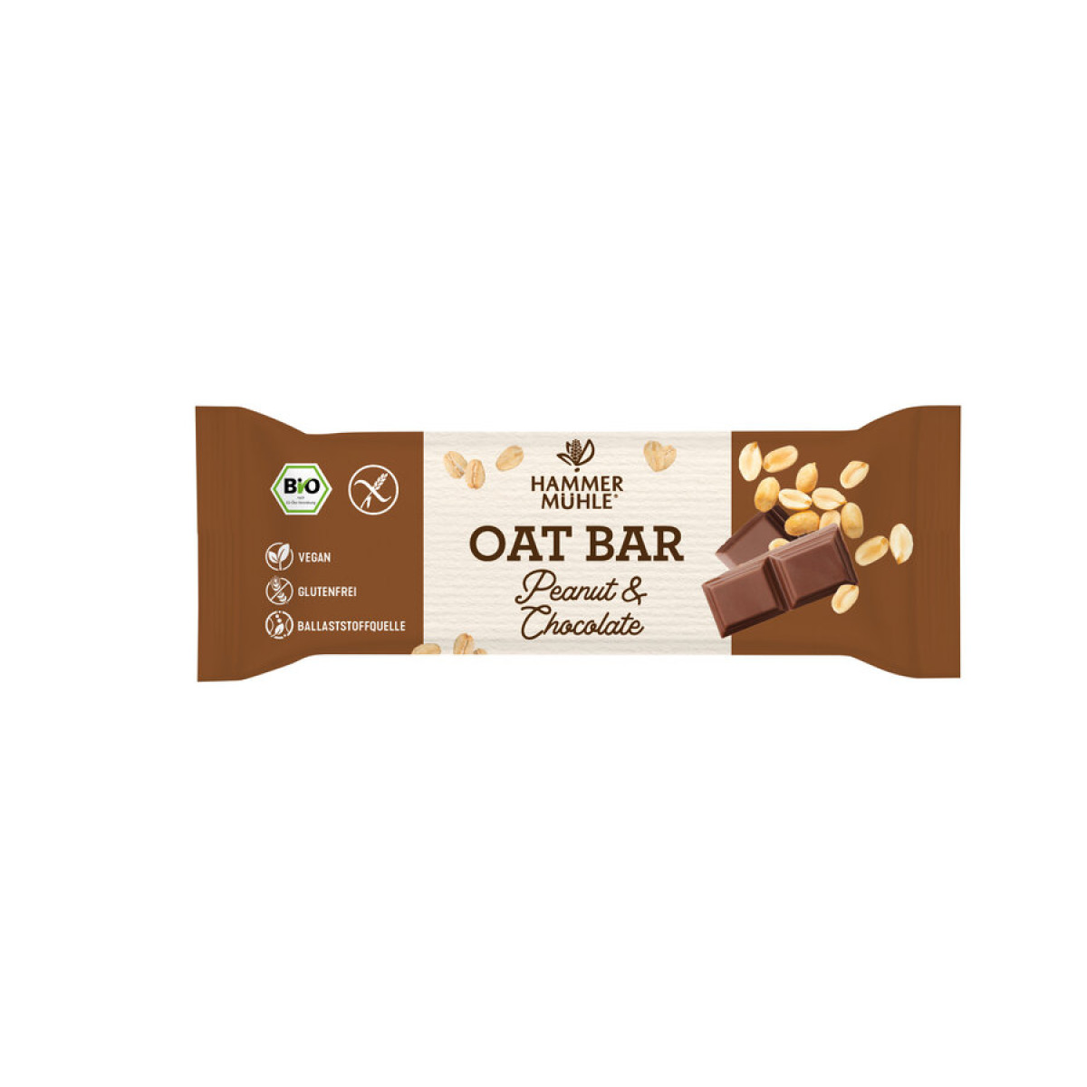 Oat Bar Peanut & Chocolate gf von Hammermühle | Bio, vega...