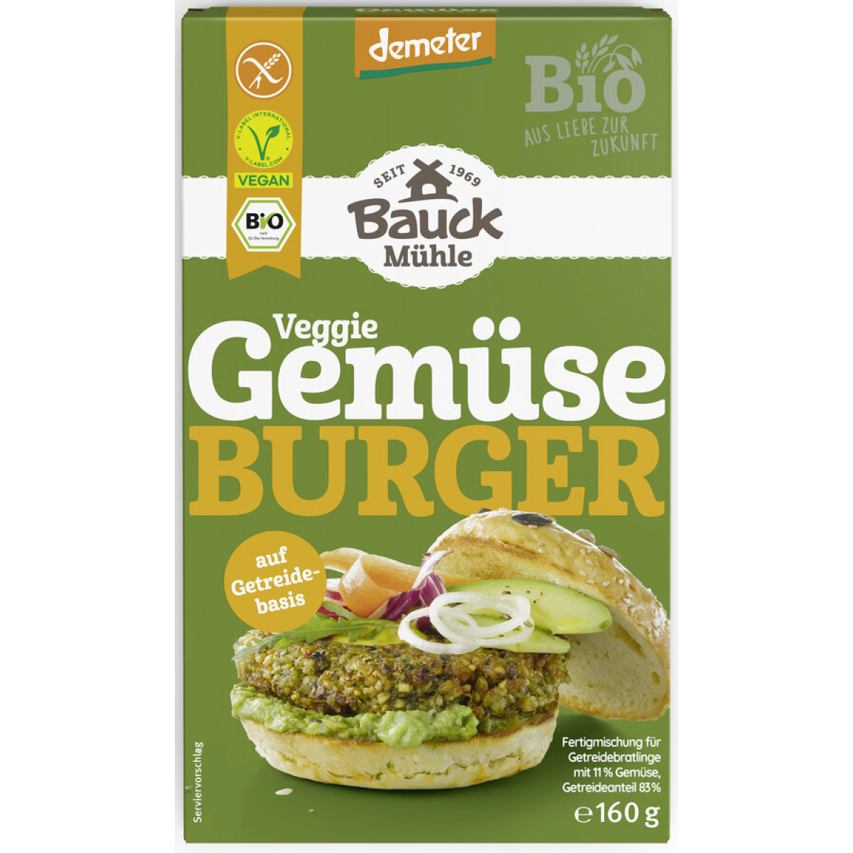 Gemüseburger demeter glutenfrei von Bauck Mühle | Bio, ve...