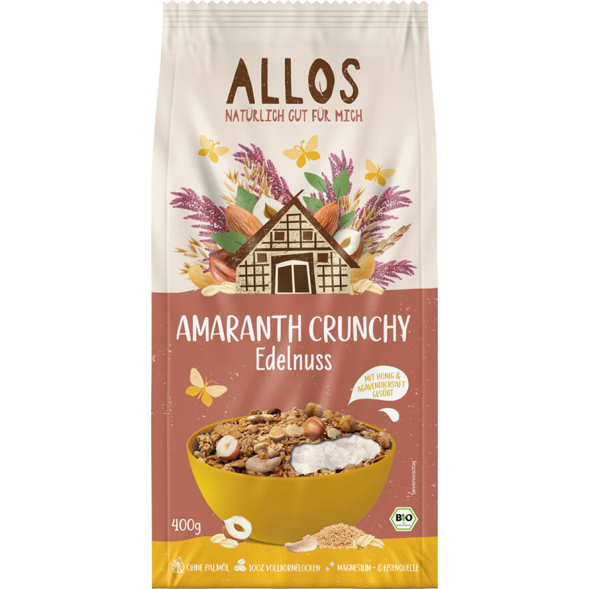 Amaranth Crunchy Edelnuss von Allos | Bio | Müesli & Cere...