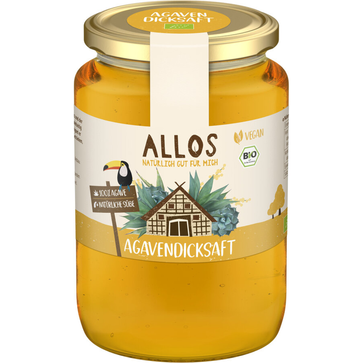 Agavendicksaft Glas von Allos | Bio, vegan | Sirup online...