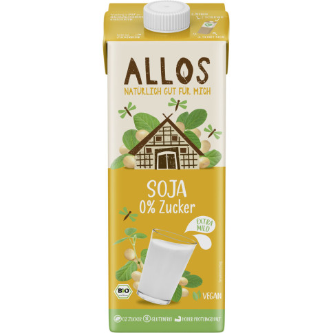 Soja Drink 0% Zucker von Allos | Bio, vegan, glutenfrei...
