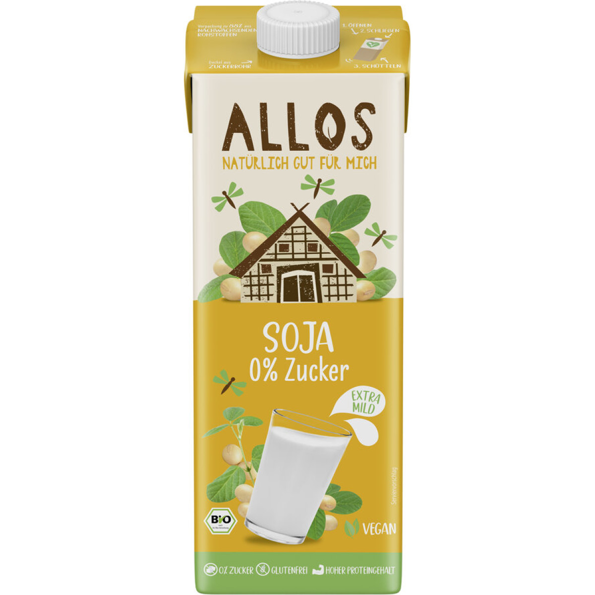 Soja Drink 0% Zucker von Allos | Bio, vegan, glutenfrei...