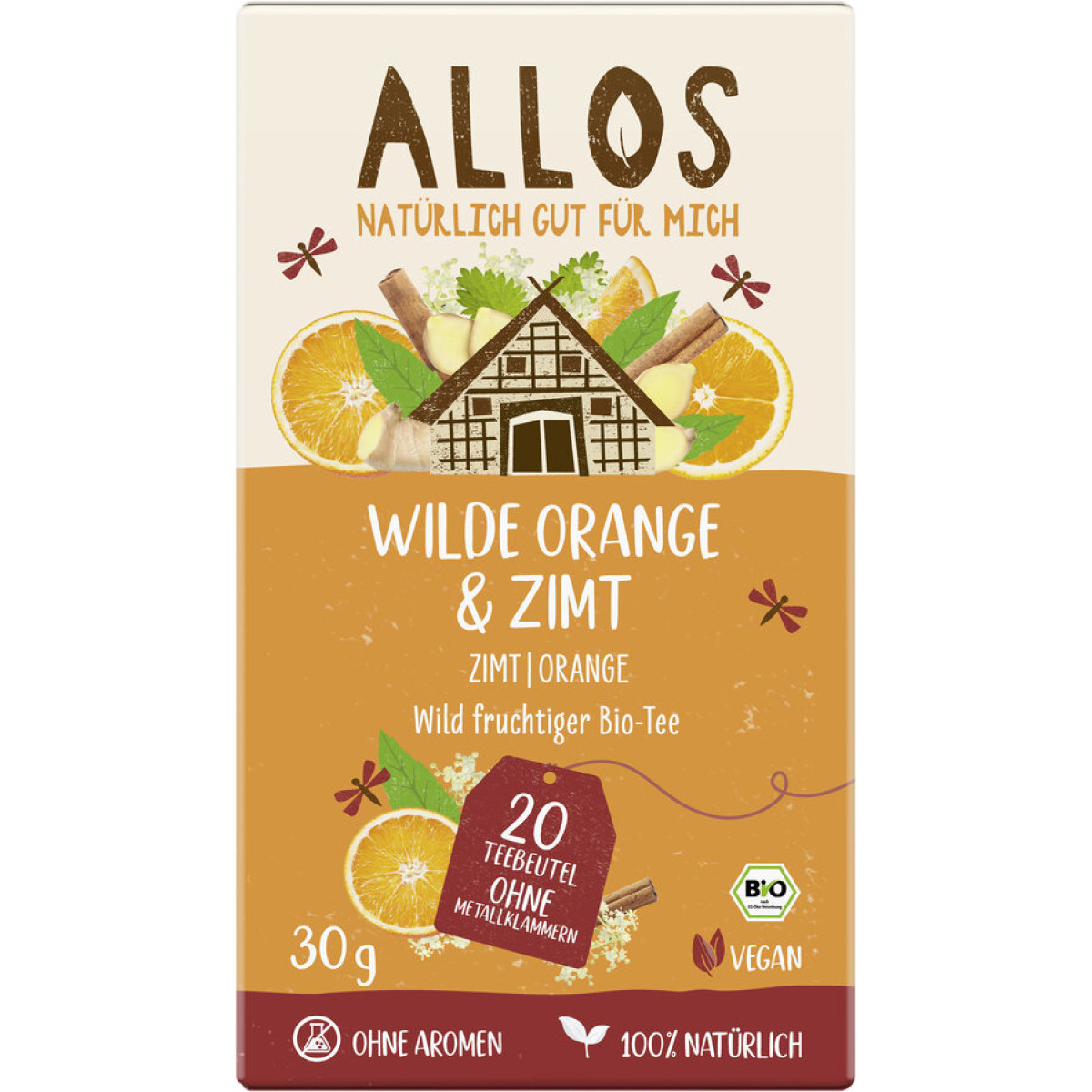 Wilde Orange & Zimt Gewürztee von Allos | Bio, vegan | Te...
