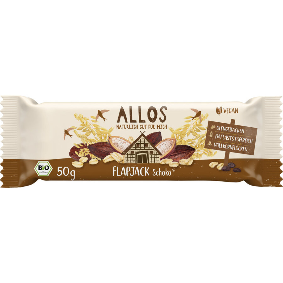 Hafer Flapjack MueslirieglSchokola von Allos | Bio, vegan...