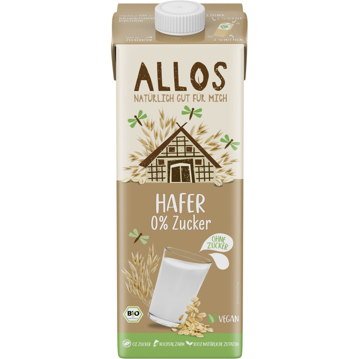 Hafer 0% Zucker Drink von Allos | Bio, vegan | Pflanzendr...