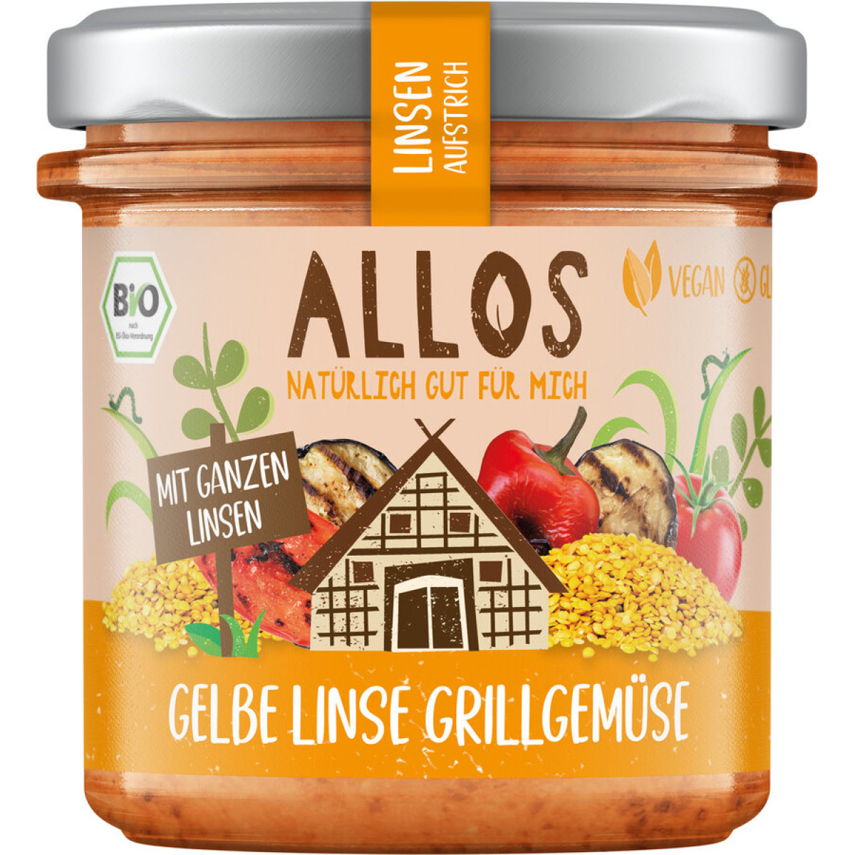 Linsen Aufstrich Gelbe Linse Grillg von Allos | Bio, vega...