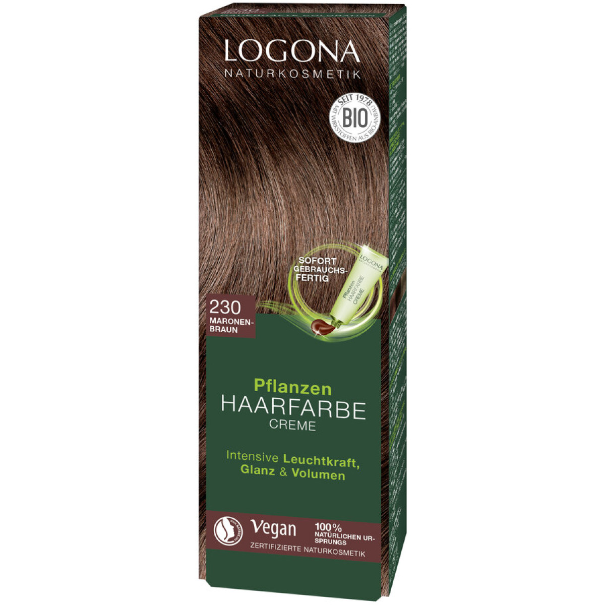 Pflanzen Haarfarbe Creme 230 marone von Logona | Bio, veg...