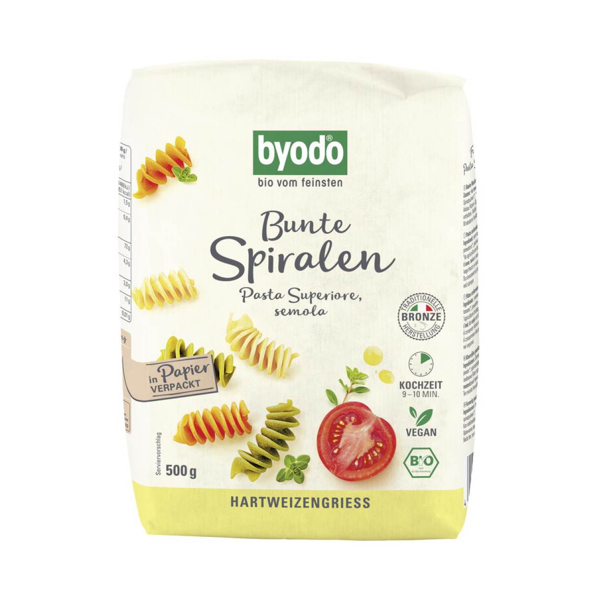 Spiralen bunt, semola von Byodo | Bio, vegan, laktosefrei...