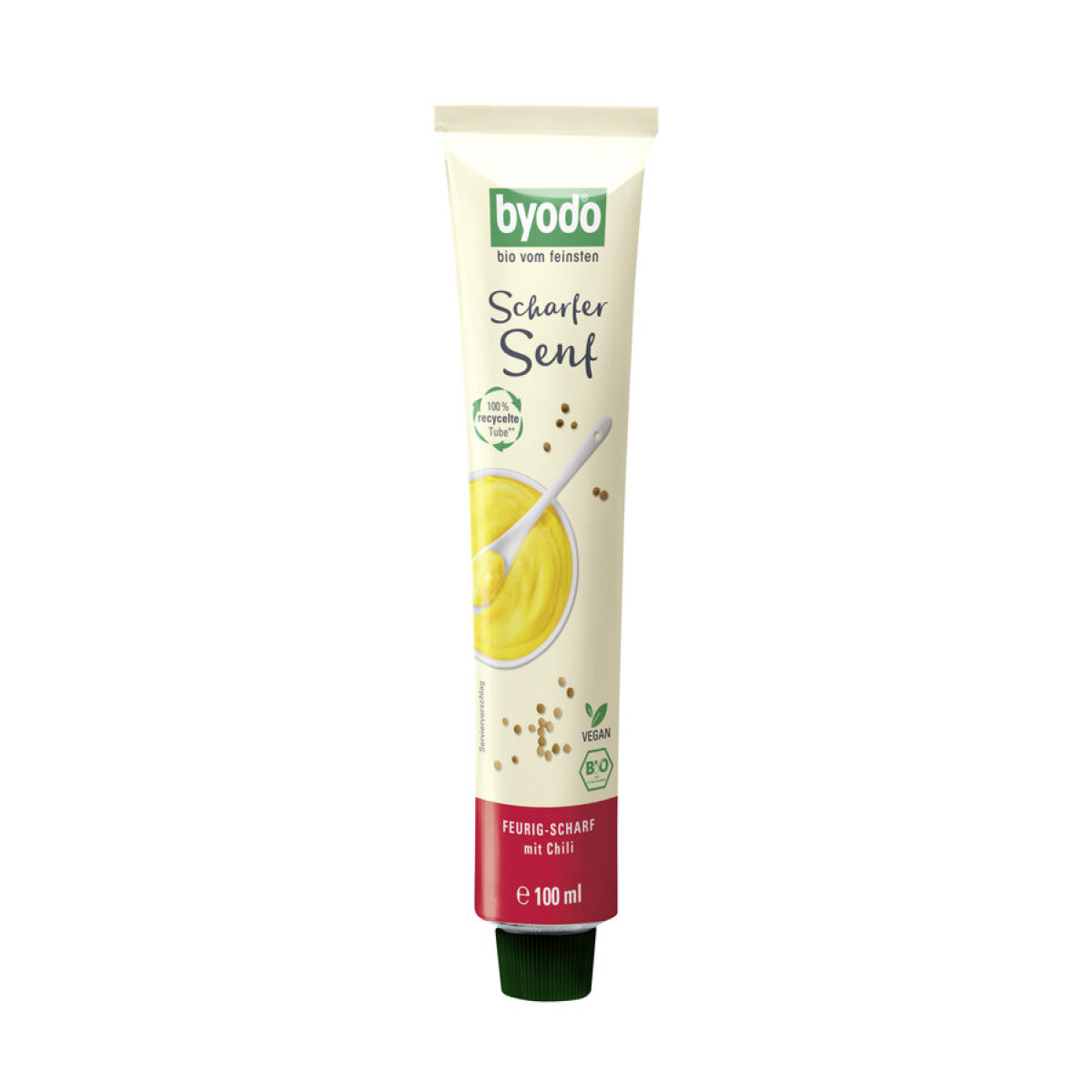 Senf scharf in der Tube von Byodo | Bio, vegan, laktosefr...