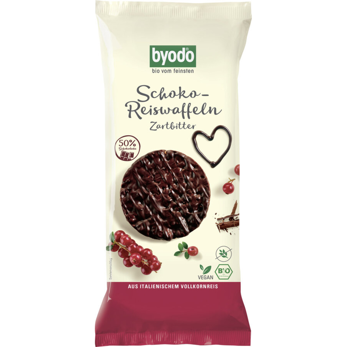 Schoko Reiswaffeln Zartbitter von Byodo | Bio, vegan | Re...