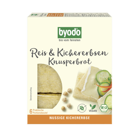 Knusperbrot Reis-Kichererbsen von Byodo | Bio, vegan, glu...