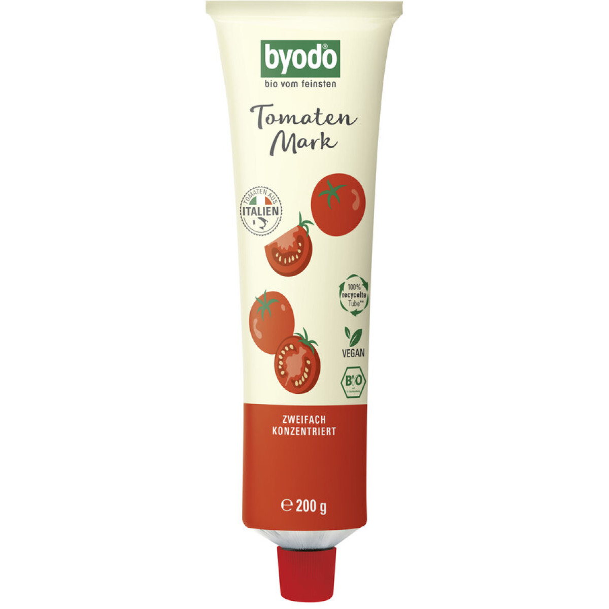 Tomatenmark Doppelfrucht Tube von Byodo | Bio, vegan, lak...