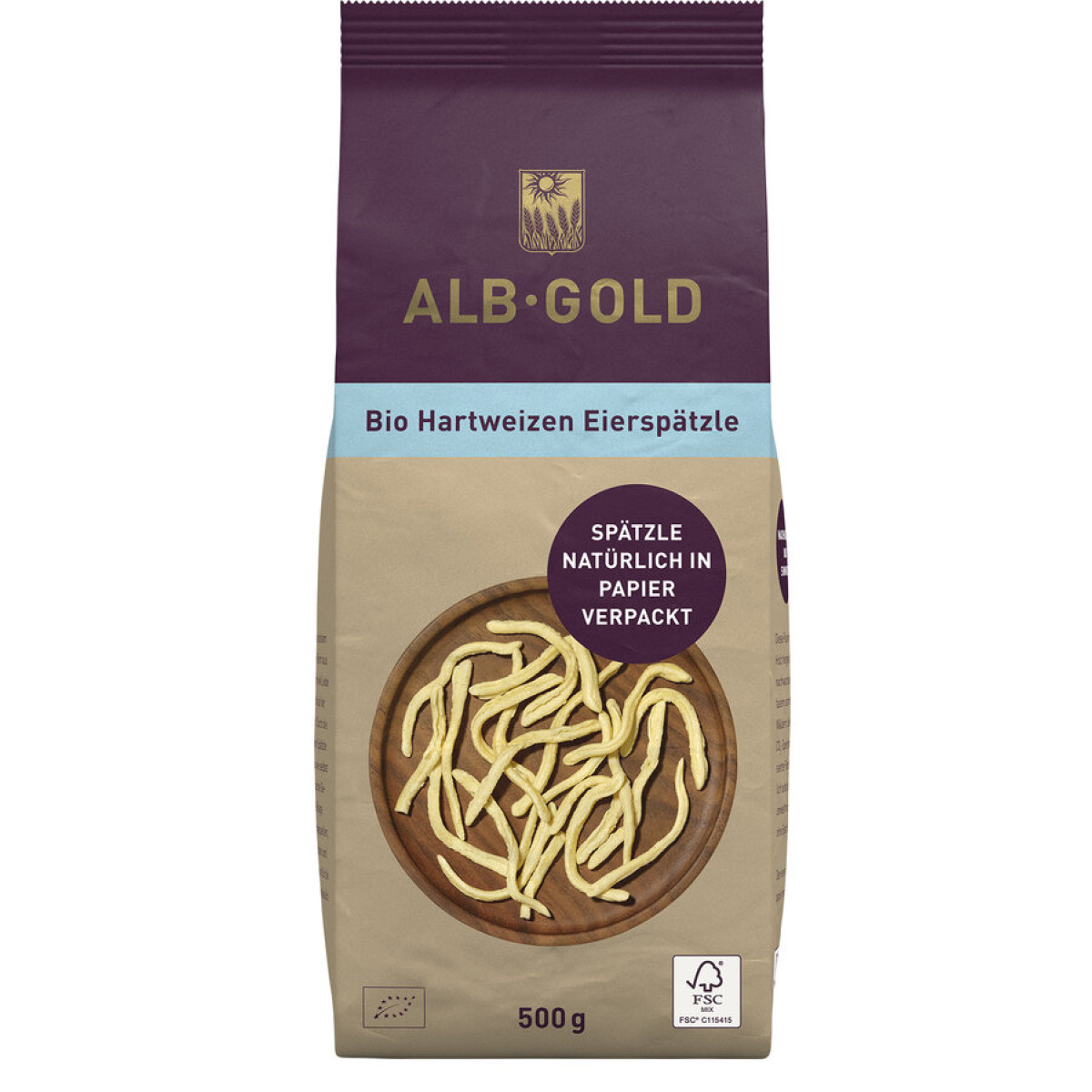 Eierspätzle Hartweizen von AlbGold | Bio | Teigwaren onli...