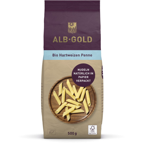 Hartweizen Penne (Papier) AlbGold von AlbGold | Bio | Tei...