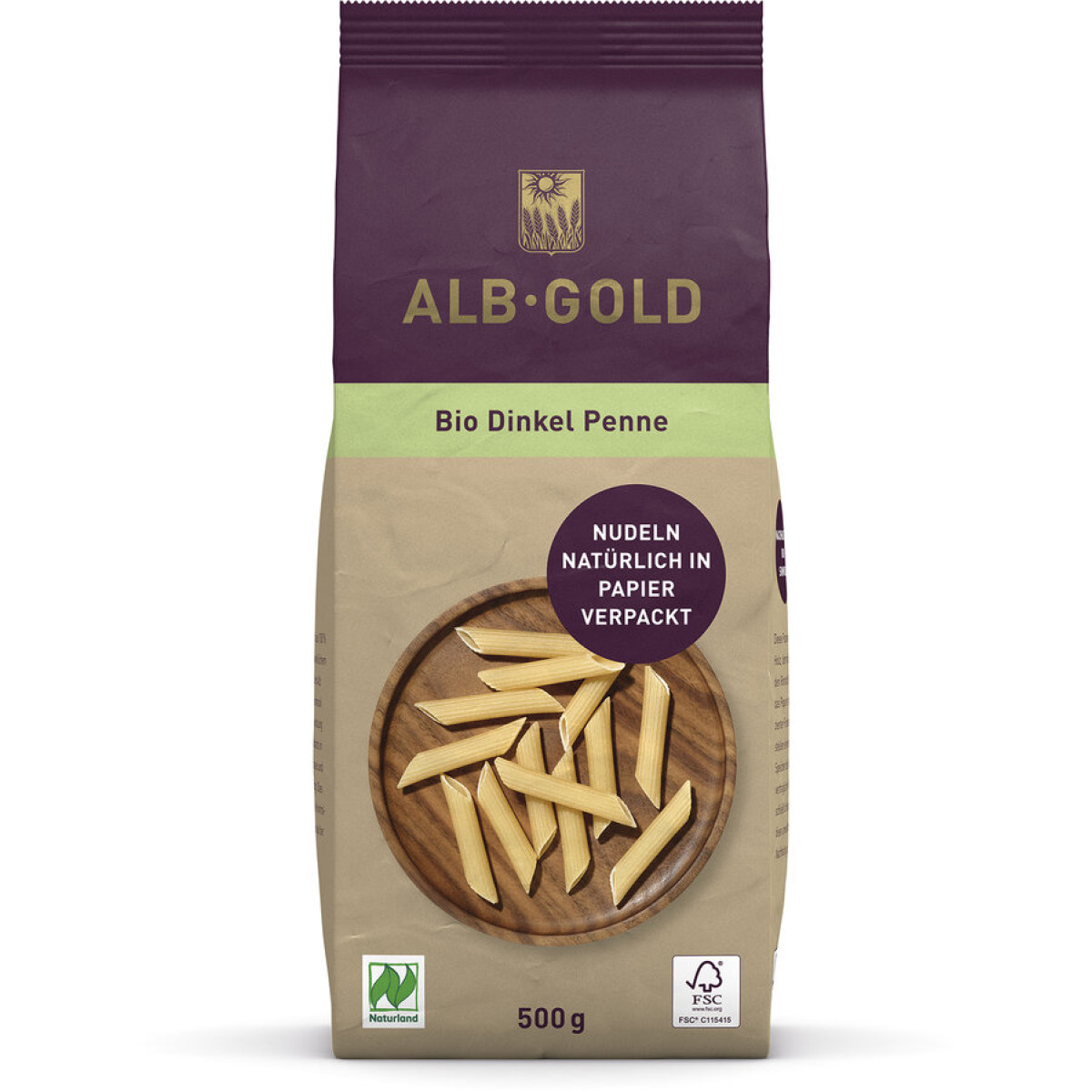 Dinkel Penne (Papier) AlbGold von AlbGold | Bio | Teigwar...
