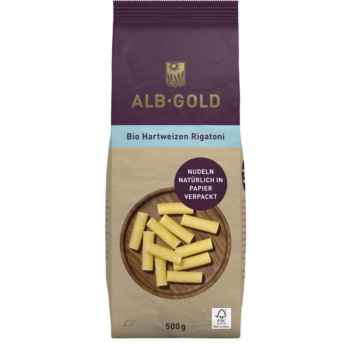 Rigatoni Hartweizen von AlbGold | Bio | Teigwaren online...