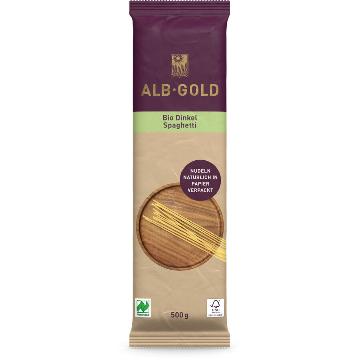 Spaghetti Dinkel Papier AlbGold von AlbGold | Bio | Teigw...