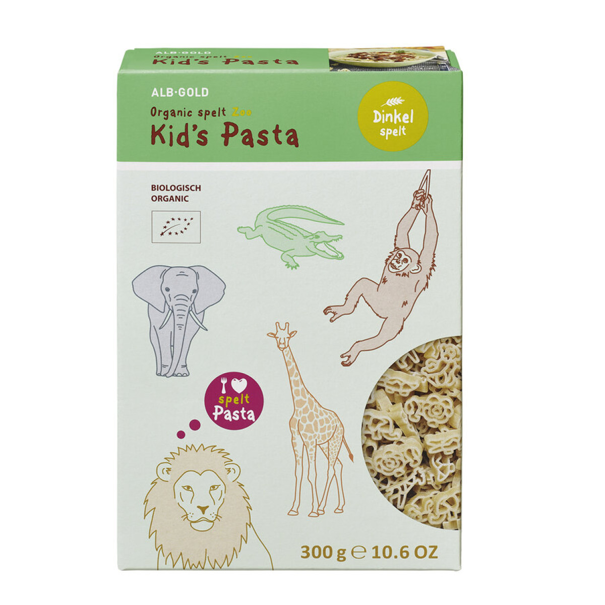 Kids Pasta Zoo Dinkel AlbGold von AlbGold | Bio | Teigwar...