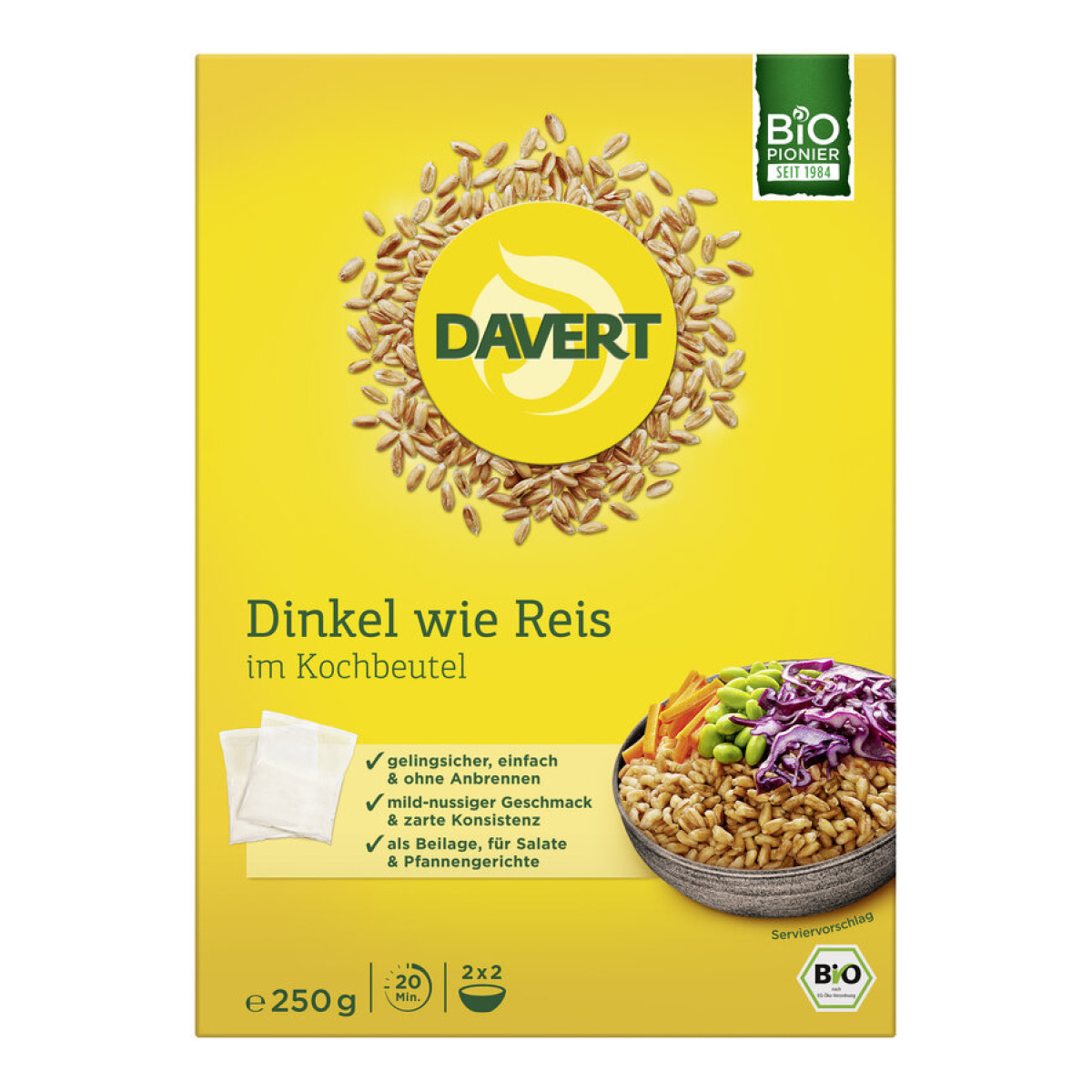 Zart-Dinkel im Kochbeutel von Davert | Bio, vegan, laktos...
