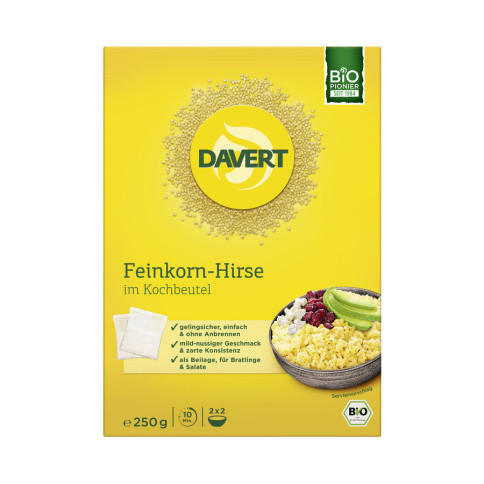 Feinkorn-Hirse im Kochbeutel von Davert | Bio, vegan, lak...