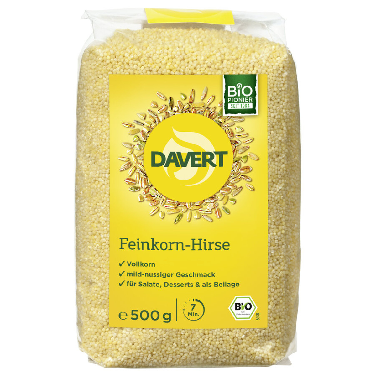 Feinkorn Hirse von Davert | Bio, vegan, laktosefrei | Get...