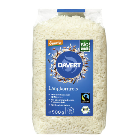 Langkornreis weiß Fairtrade demeter von Davert | Bio, veg...