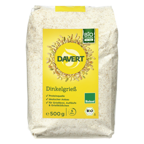 Dinkelgriess von Davert | Bio, vegan, laktosefrei | Getre...