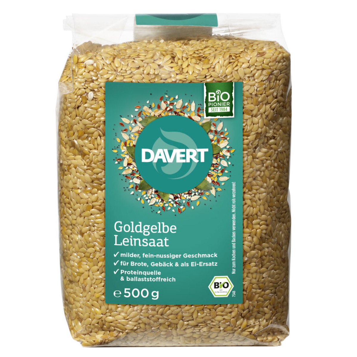 Goldgelbe Leinsaat von Davert | Bio, vegan, laktosefrei...