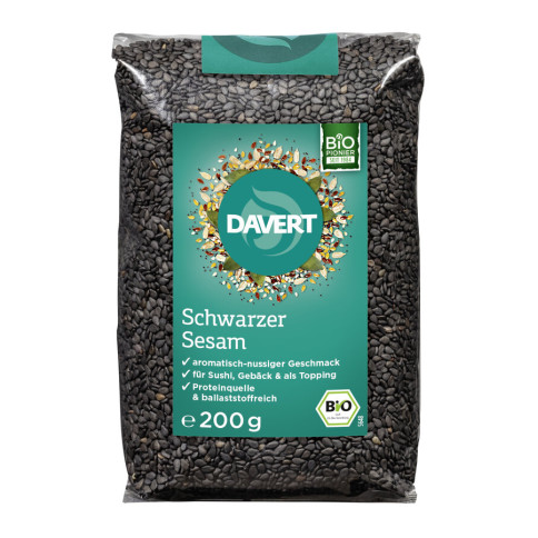 Schwarzer Sesam von Davert | Bio, vegan, laktosefrei | Ke...