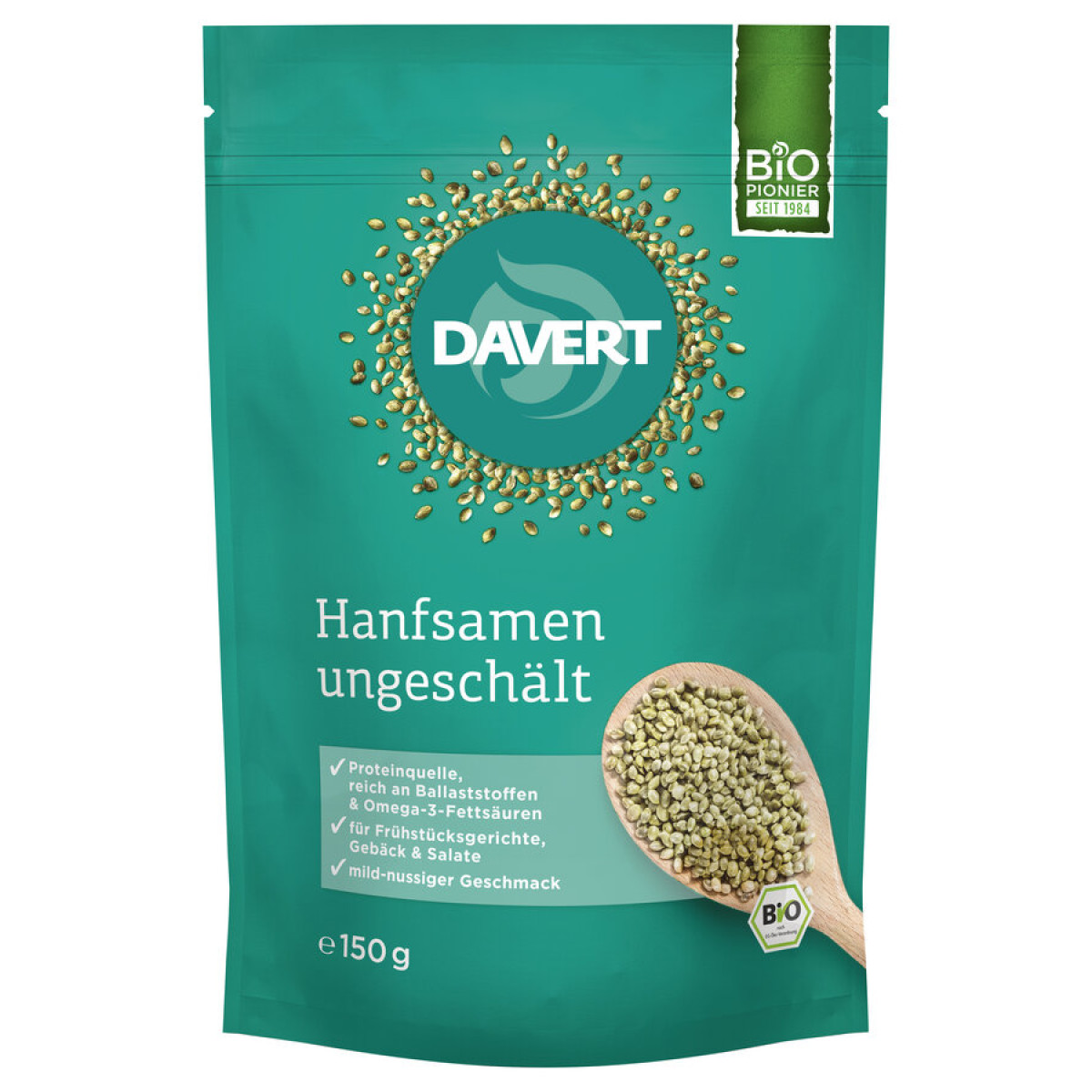 Hanfsamen von Davert | Bio, vegan, laktosefrei | Kerne &...