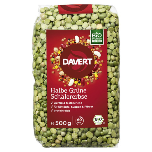 Halbe Schälerbsen von Davert | Bio, vegan, laktosefrei...