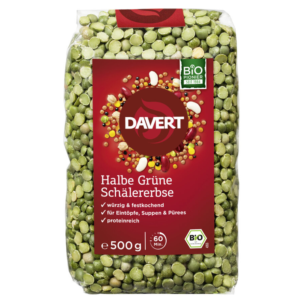 Halbe Schälerbsen von Davert | Bio, vegan, laktosefrei...