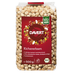 Kichererbsen von Davert | Bio, vegan, laktosefrei | Hülse...