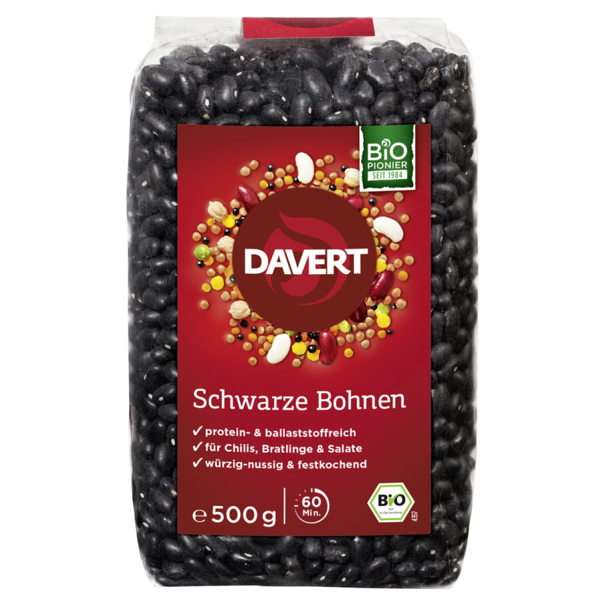 Schwarze Bohnen von Davert | Bio, vegan, laktosefrei | Hü...